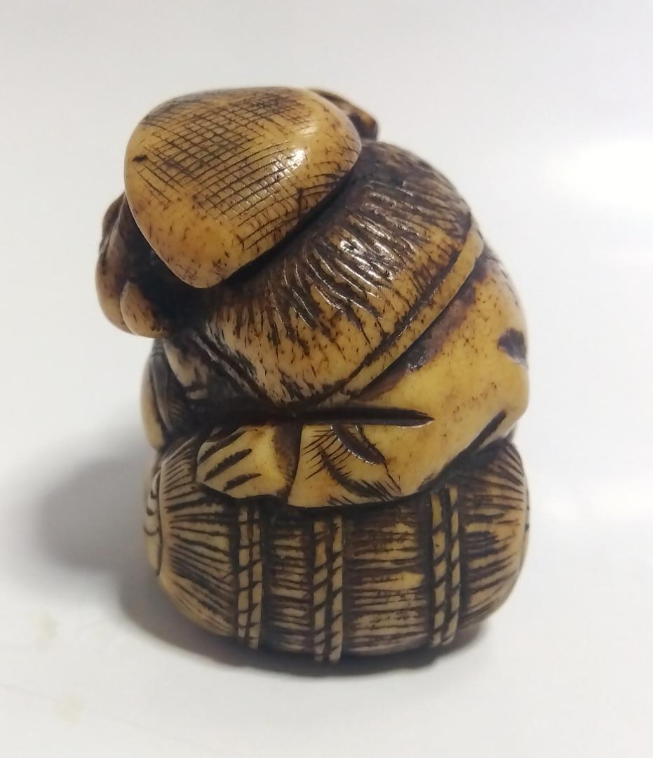 根付 ねつけ 大黒様 布袋様 骨董品 工芸品