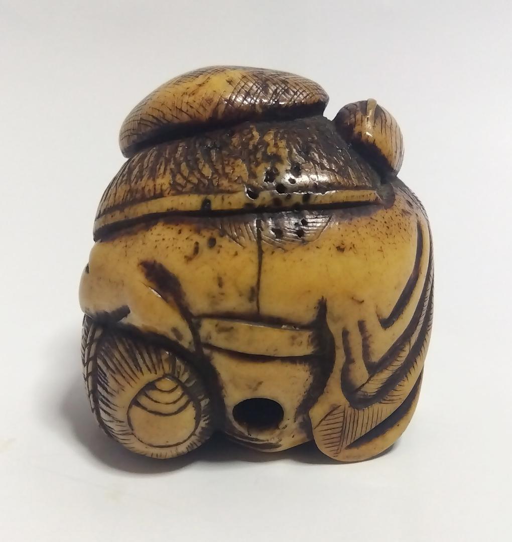 根付 ねつけ 大黒様 布袋様 骨董品 工芸品