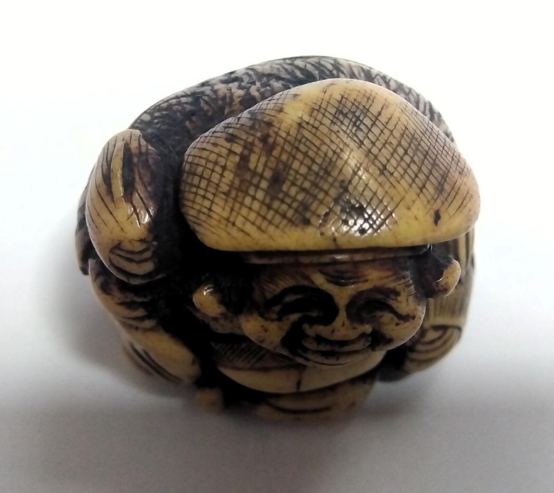 根付 ねつけ 大黒様 布袋様 骨董品 工芸品