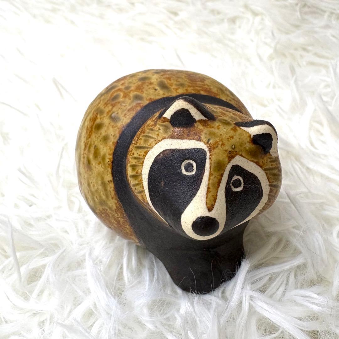 限定品✨リサラーソン 信楽焼 しんじるたぬき 置物 オブジェ 美品 インテリア