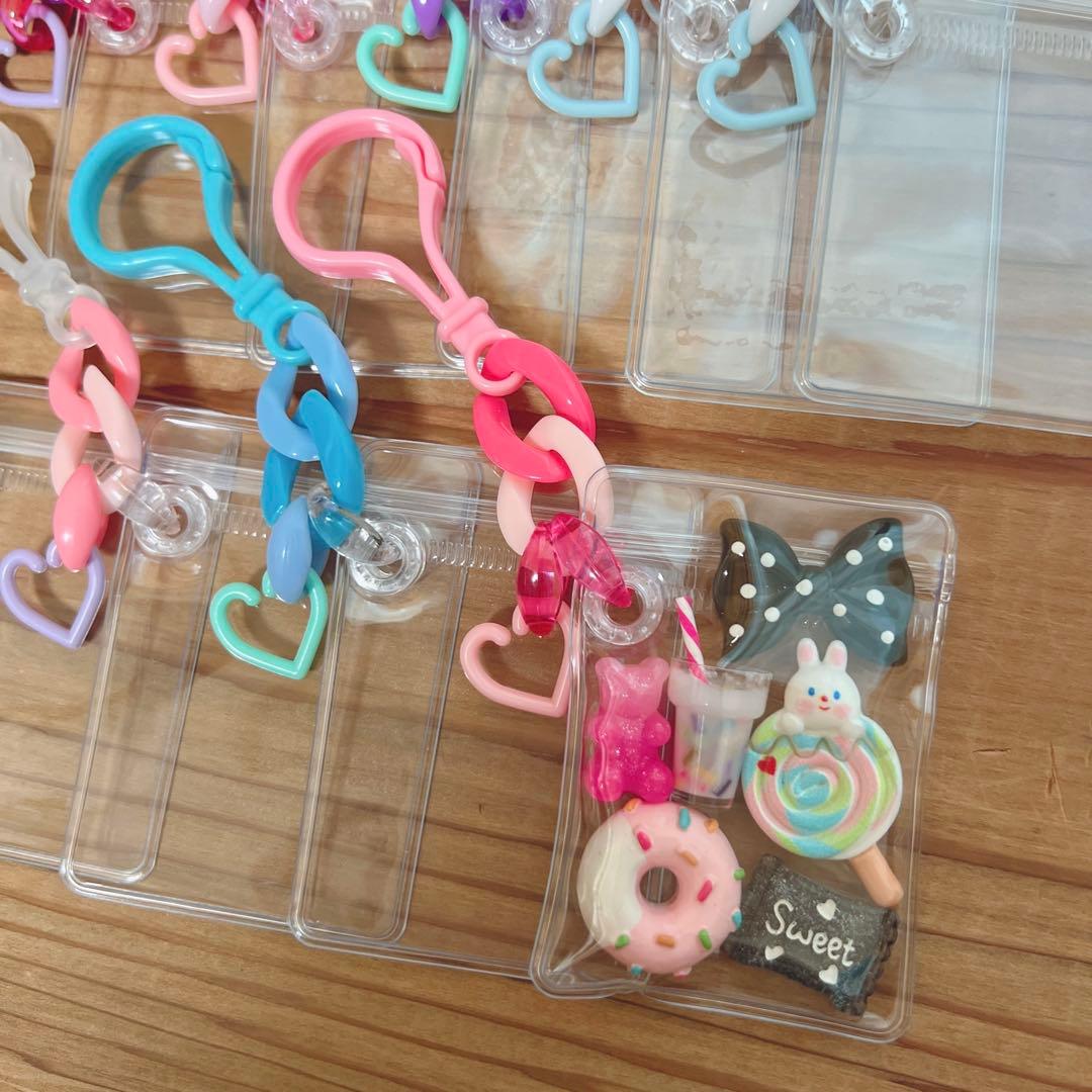 No.251B キャンディバッグ キーホルダー ハートチャーム付き ゆめかわ