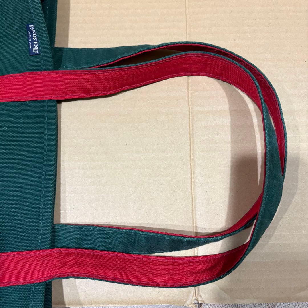 Vintage US製 Lands' Endトートバッグ グリーン赤
