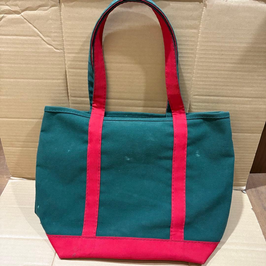 Vintage US製 Lands' Endトートバッグ グリーン赤