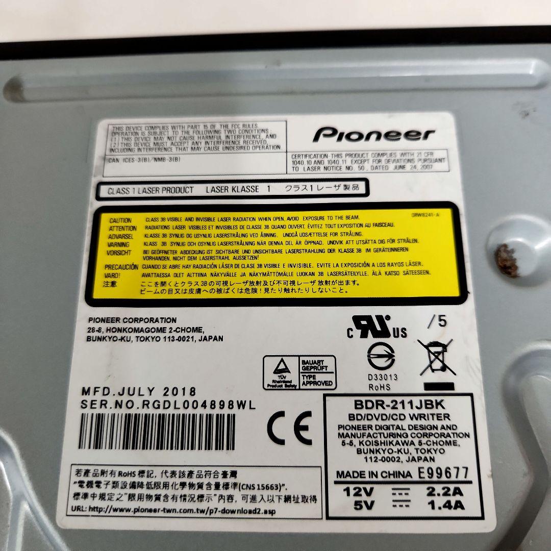 Pioneer UHDブルーレイ対応 高性能BDドライブBDR-211JBK