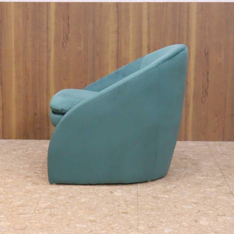 シングルソファー 1P ソファ ベルベット グリーン