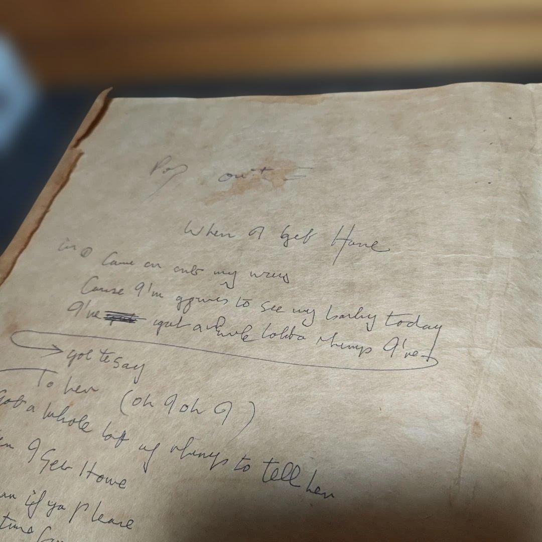 希少　John Lennon 歌詞　直筆　軽井沢　1978 ビートルズ　未鑑定