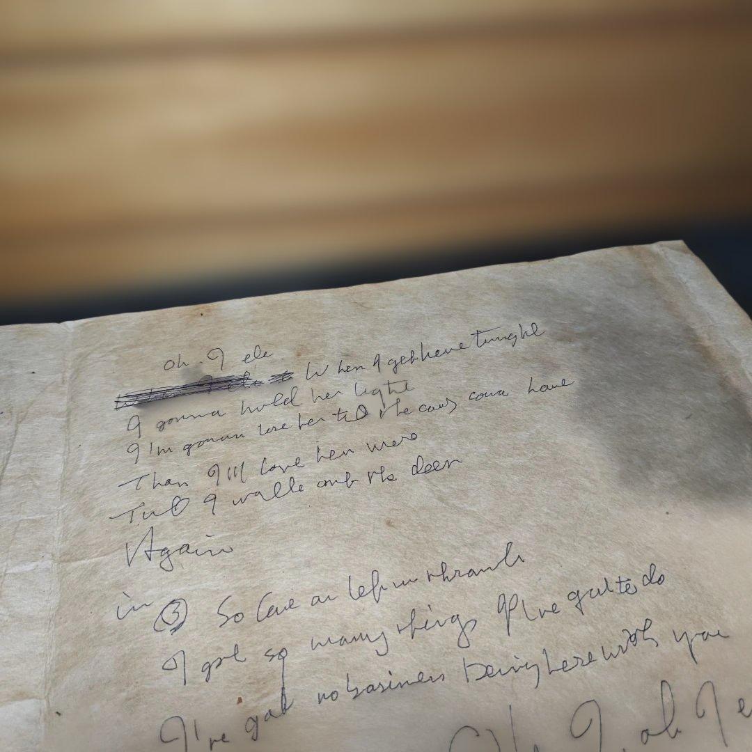 希少　John Lennon 歌詞　直筆　軽井沢　1978 ビートルズ　未鑑定