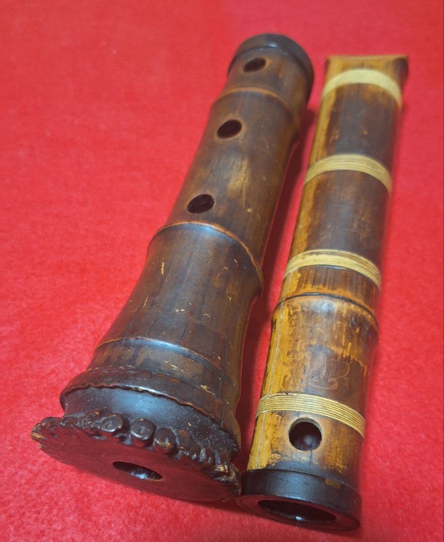 尺八 1尺3寸 G管 竹製 銘あり歌口銀巻き