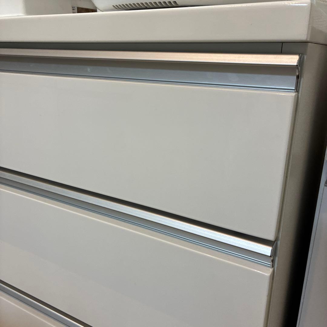 S*n様 【美品】即日発送可能　ホワイト キッチンカウンター 引き出し4つ