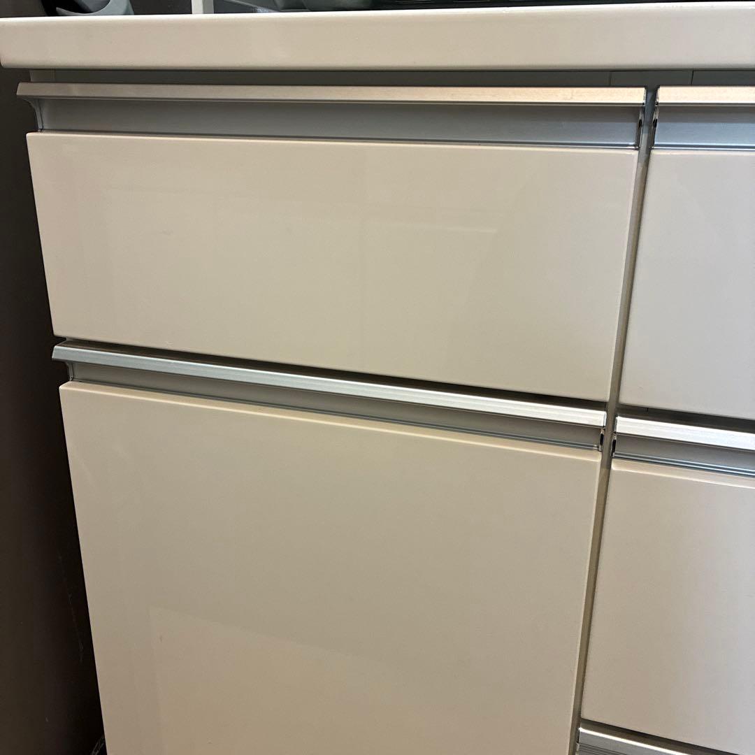 S*n様 【美品】即日発送可能　ホワイト キッチンカウンター 引き出し4つ