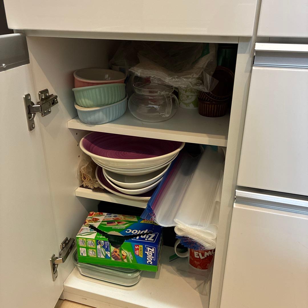 S*n様 【美品】即日発送可能　ホワイト キッチンカウンター 引き出し4つ