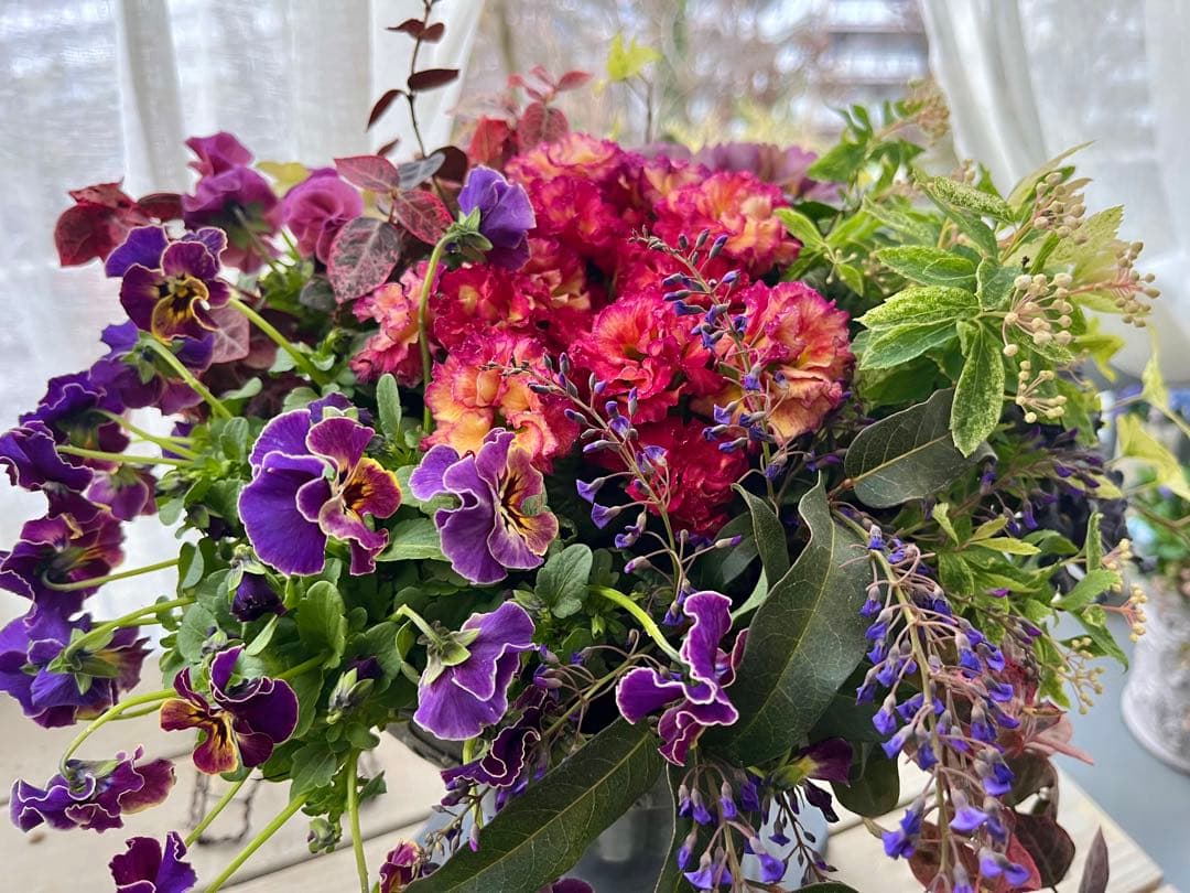 フォロー割300円OFF❣️インパクトあります❣️360°可愛い寄せ植え❣️