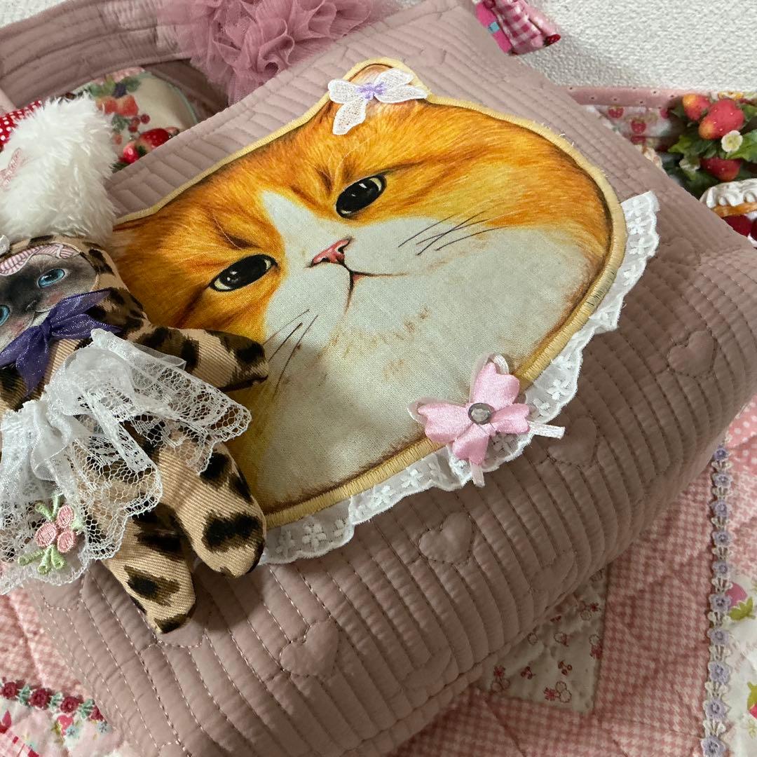 ゆ*ら様 ファスナー付きトートバッグ❣️ヌビ生地❣️着ぐるみクラウディちゃん❣️