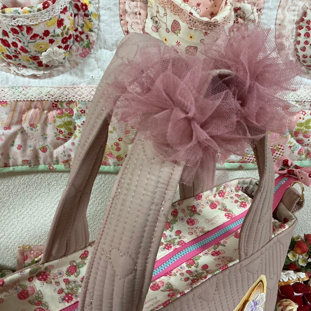 ゆ*ら様 ファスナー付きトートバッグ❣️ヌビ生地❣️着ぐるみクラウディちゃん❣️