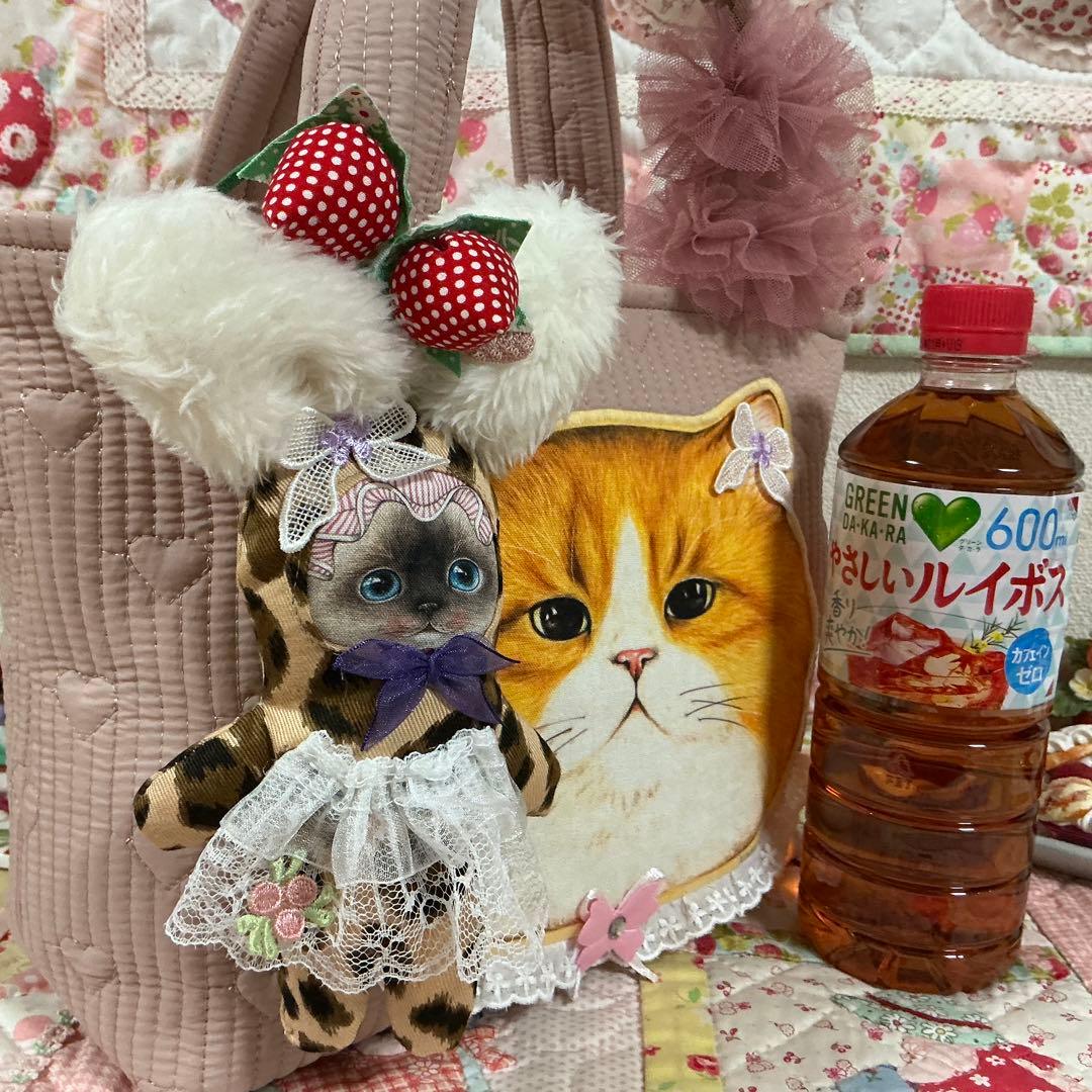ゆ*ら様 ファスナー付きトートバッグ❣️ヌビ生地❣️着ぐるみクラウディちゃん❣️