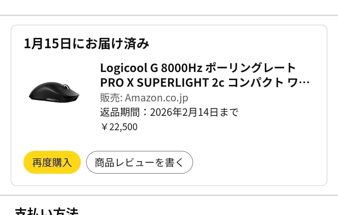 2年保証 Logitech G PRO X SUPERLIGHT 2c