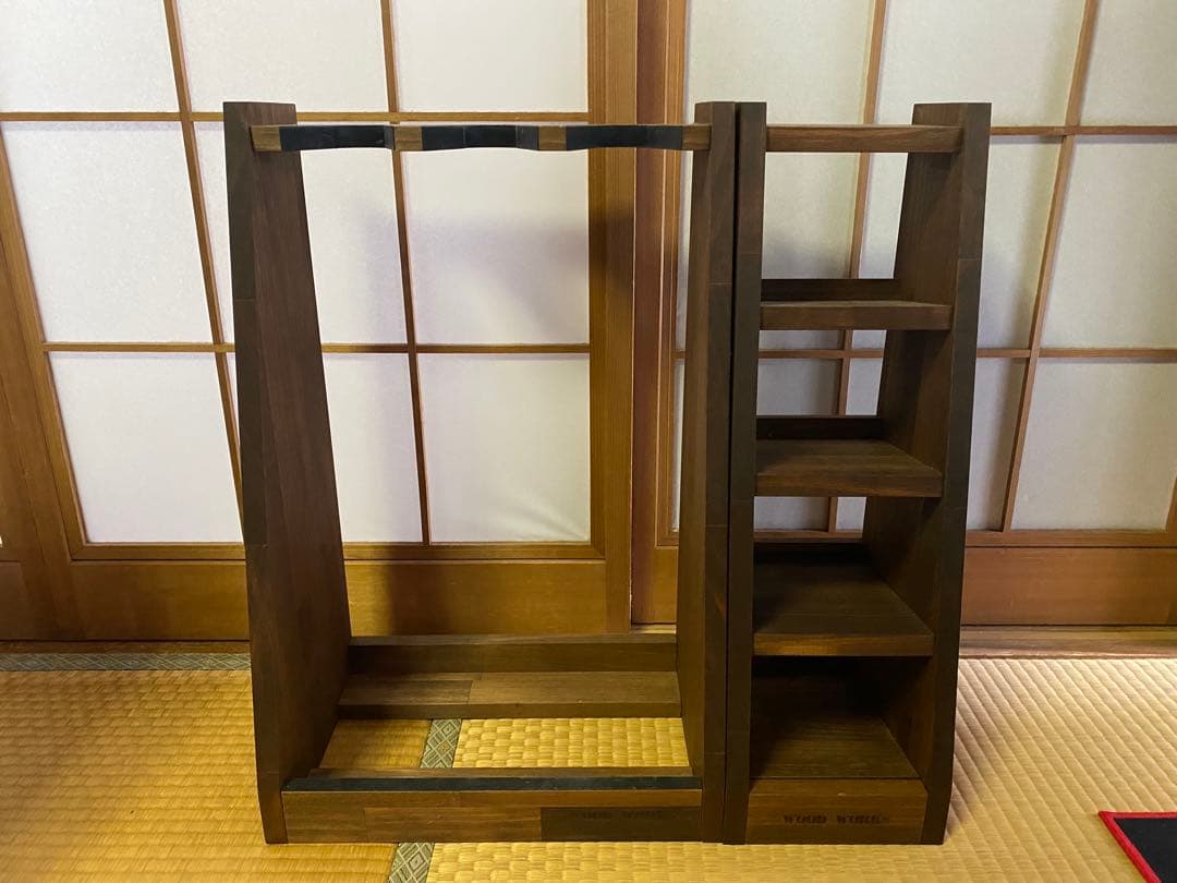 WOOD WORKS 日本製 ライフルスタンド 3丁掛 + マガジンラックセット