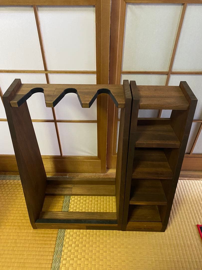 WOOD WORKS 日本製 ライフルスタンド 3丁掛 + マガジンラックセット