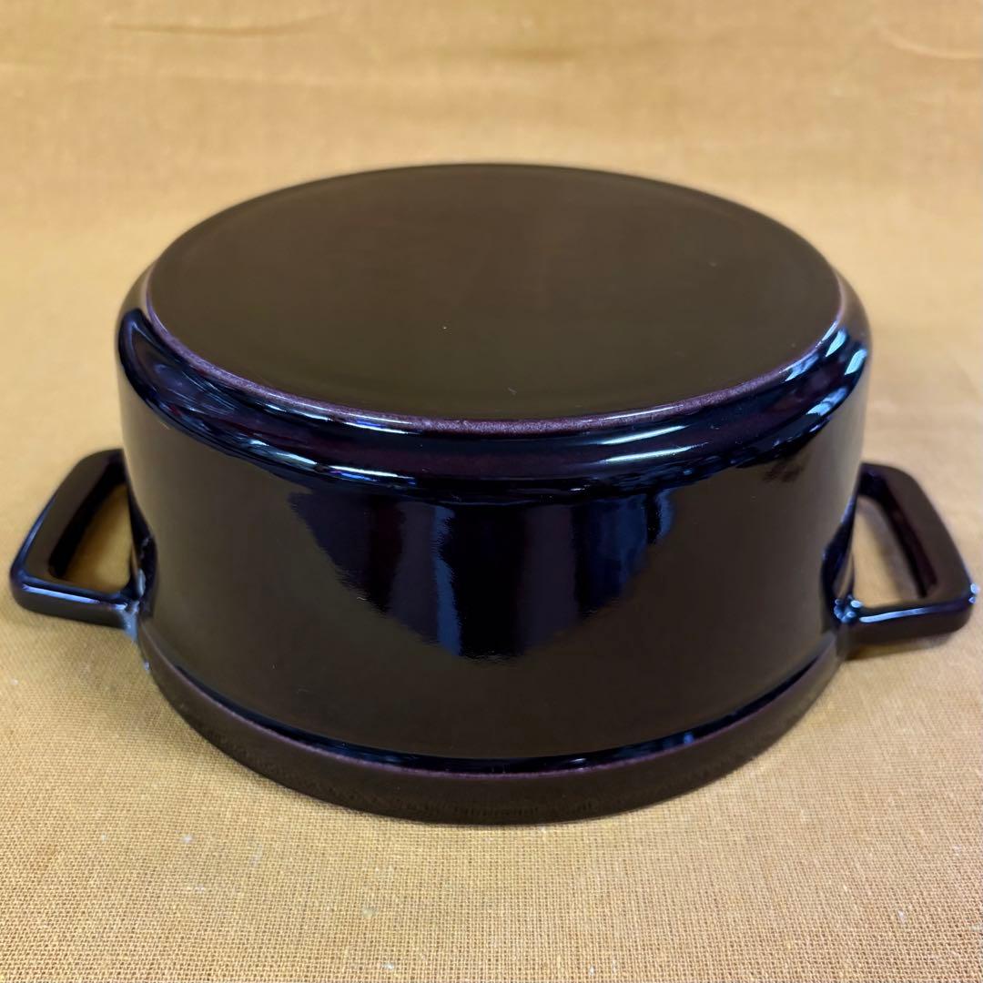 本体訳あり‼️焼き芋用 ストウブ 蓋無傷 超美品❓オーベルジン 18cm ココット