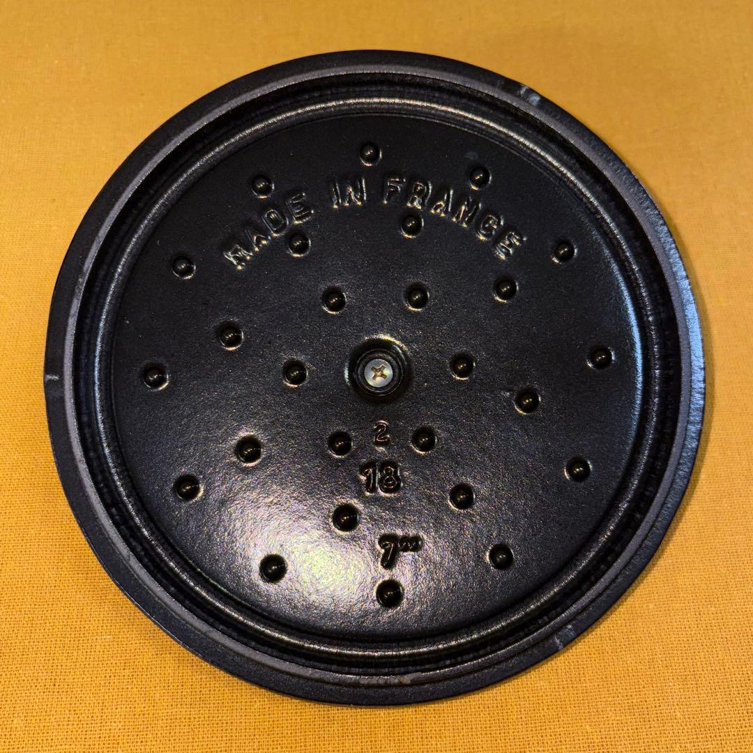 本体訳あり‼️焼き芋用 ストウブ 蓋無傷 超美品❓オーベルジン 18cm ココット