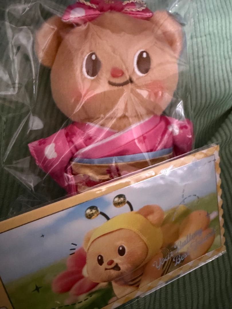 バターベア　ぬいぐるみ二体セット　水色、ピンク一点ずつ