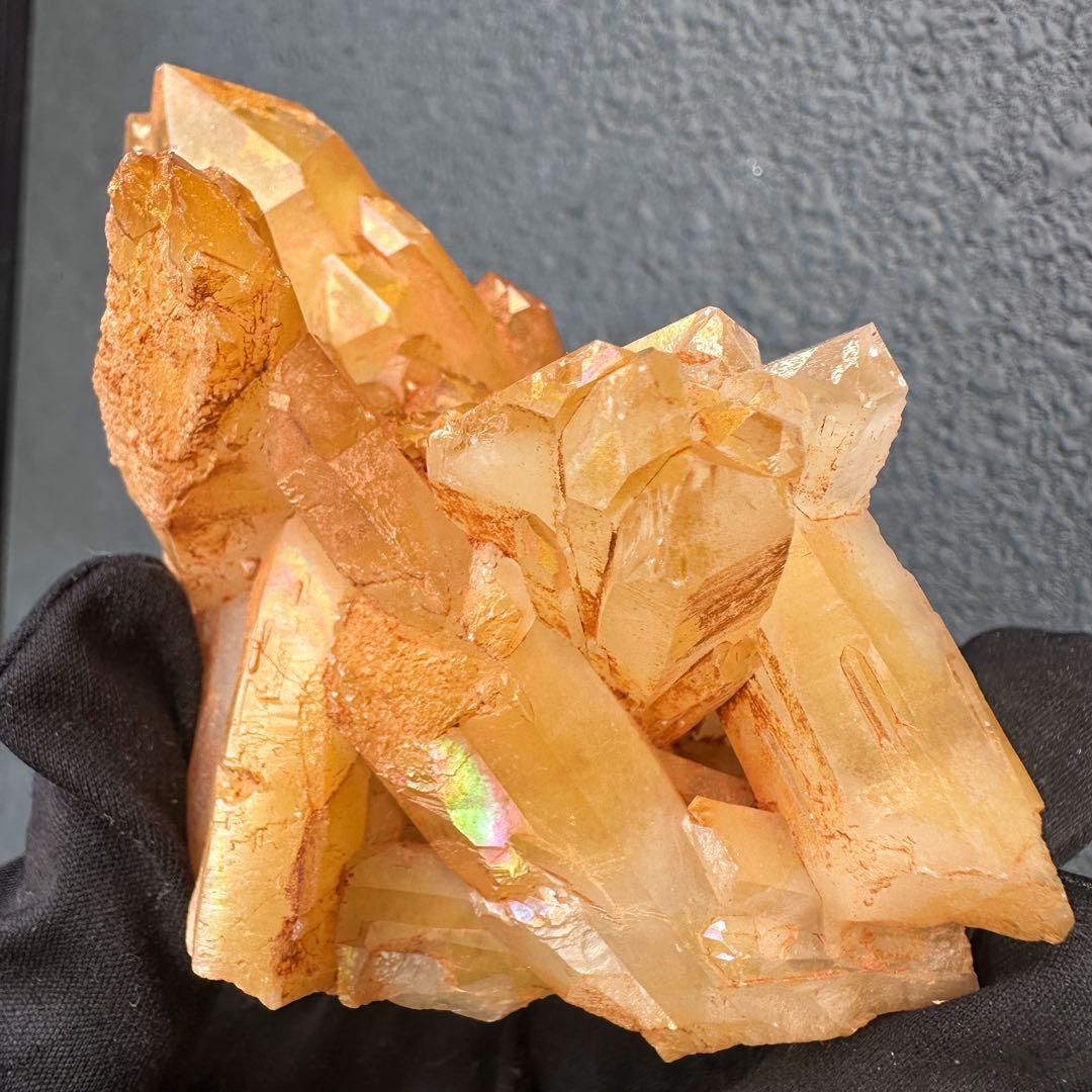 希少 極上❗️ヒマラヤ ゴールデンヒーラー クラスター 水晶癒し天然石A1604