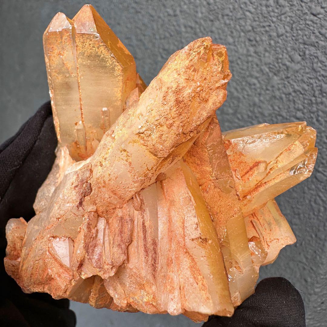 希少 極上❗️ヒマラヤ ゴールデンヒーラー クラスター 水晶癒し天然石A1604