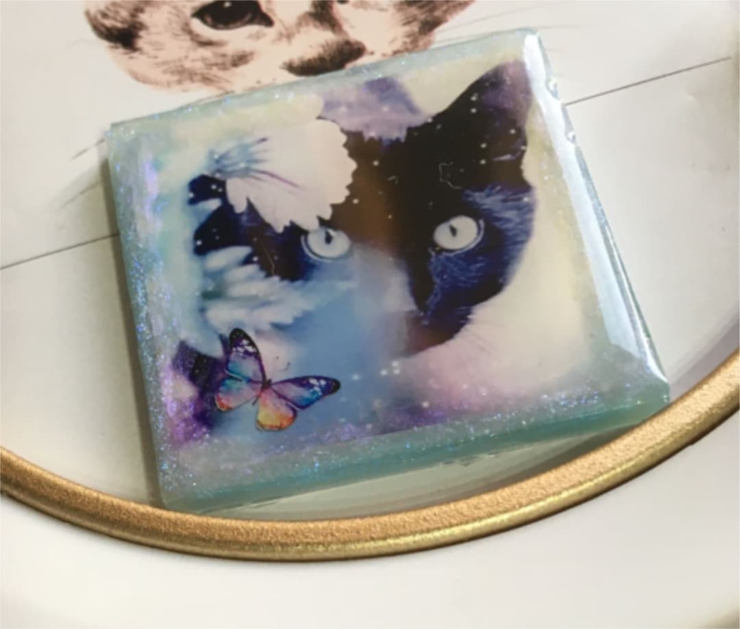 レジンヘアゴム♡黒猫ちゃん