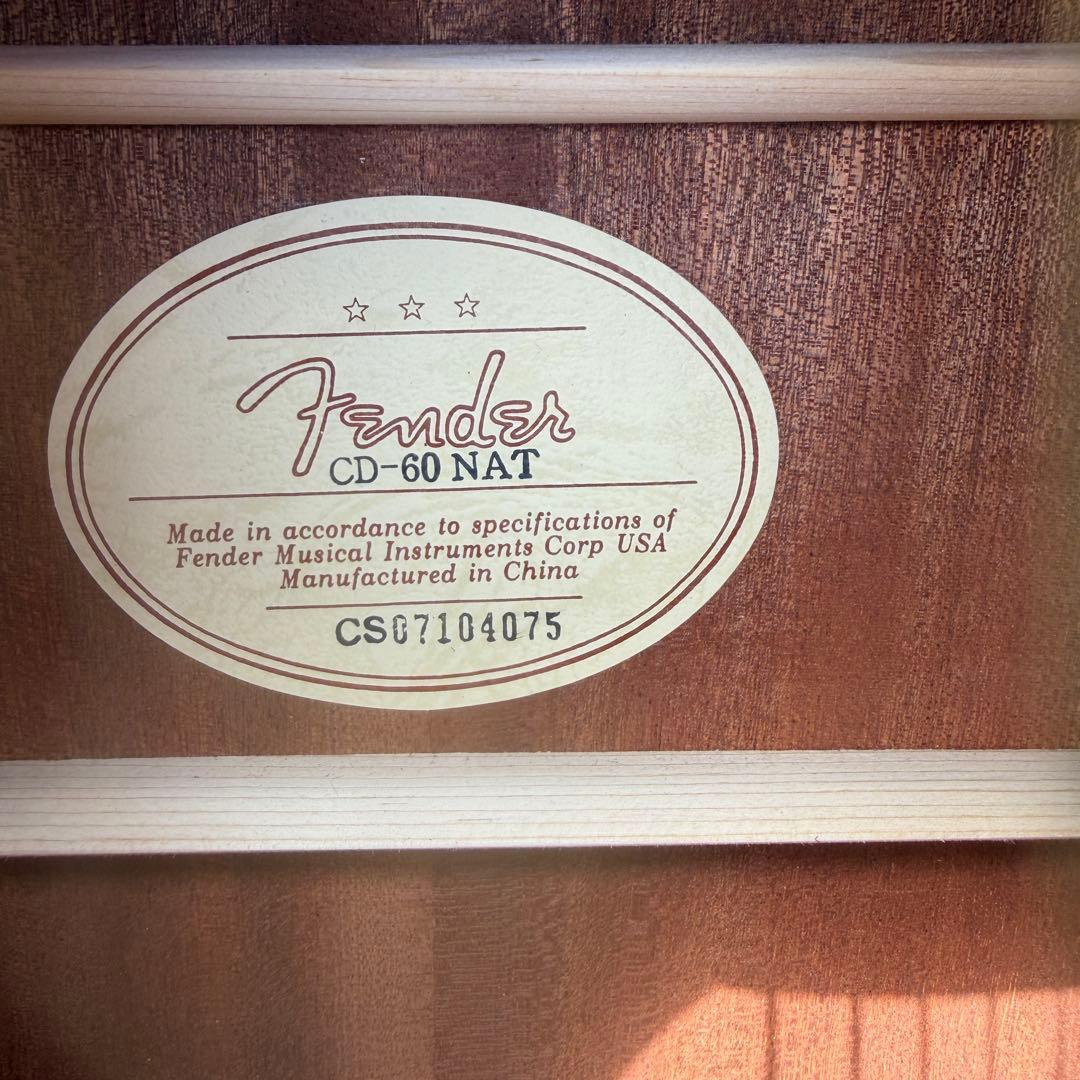 純正ハードケースFender CD-60 NATケース美品フェンダージャパン