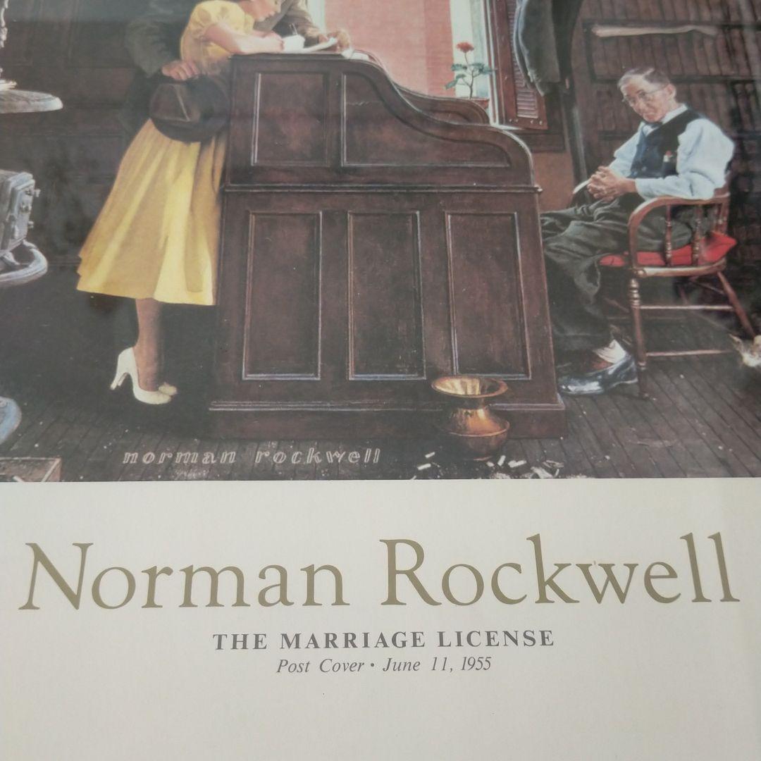 ノーマンロックウェル　ポスター　額装　アート　絵画　リトグラフ