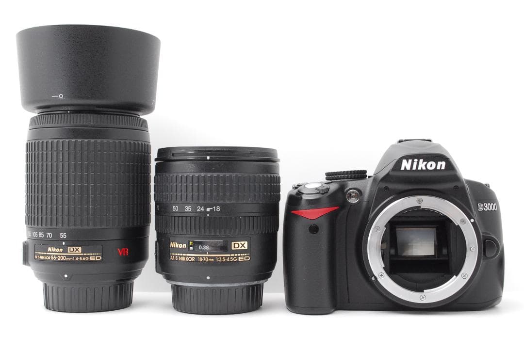 【使用感少美品】ダブルレンズ　Nikon D3000　スマホ転送　小型軽量ボディ