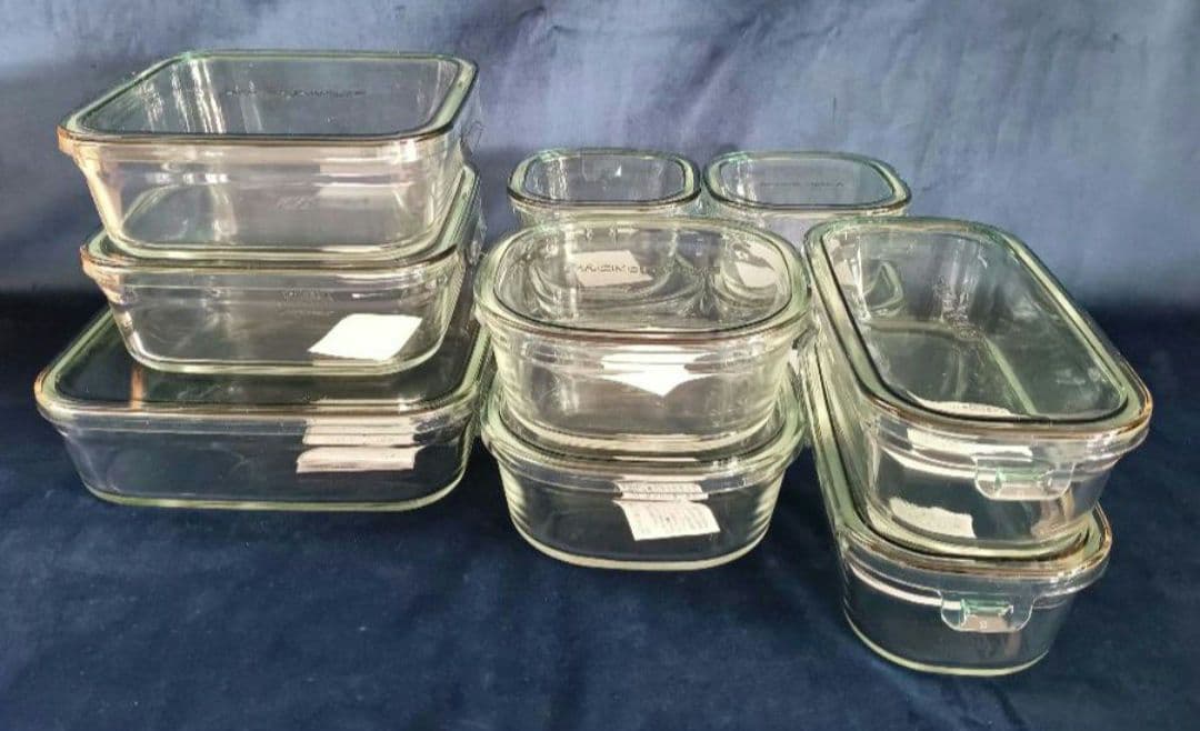 iwaki(イワキ) 耐熱ガラス 保存容器 セット パック&レンジ　グリーン　②