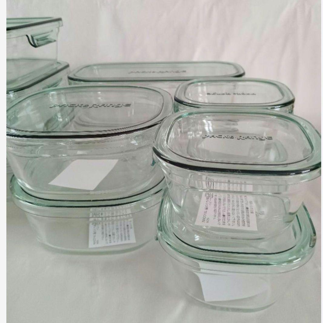 iwaki(イワキ) 耐熱ガラス 保存容器 セット パック&レンジ　グリーン　②