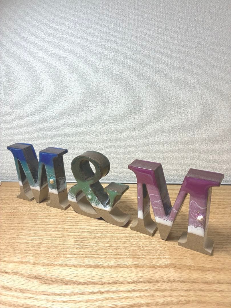 レジンアート　アルファベットオブジェ【Ｍ＆Ｍ】