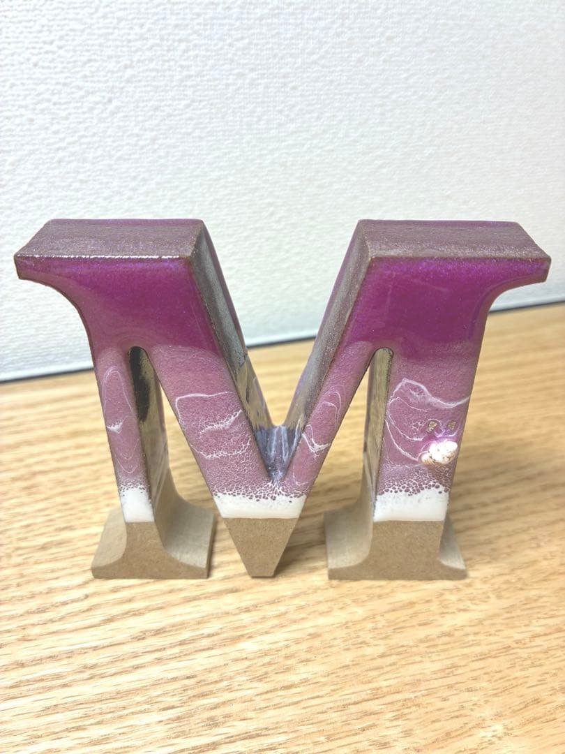 レジンアート　アルファベットオブジェ【Ｍ＆Ｍ】