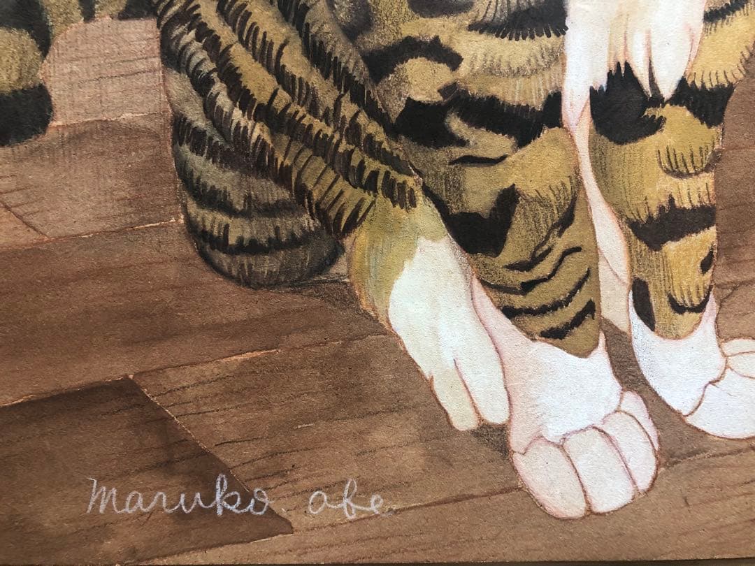 《送料無料》原画「書斎の猫」猫イラスト