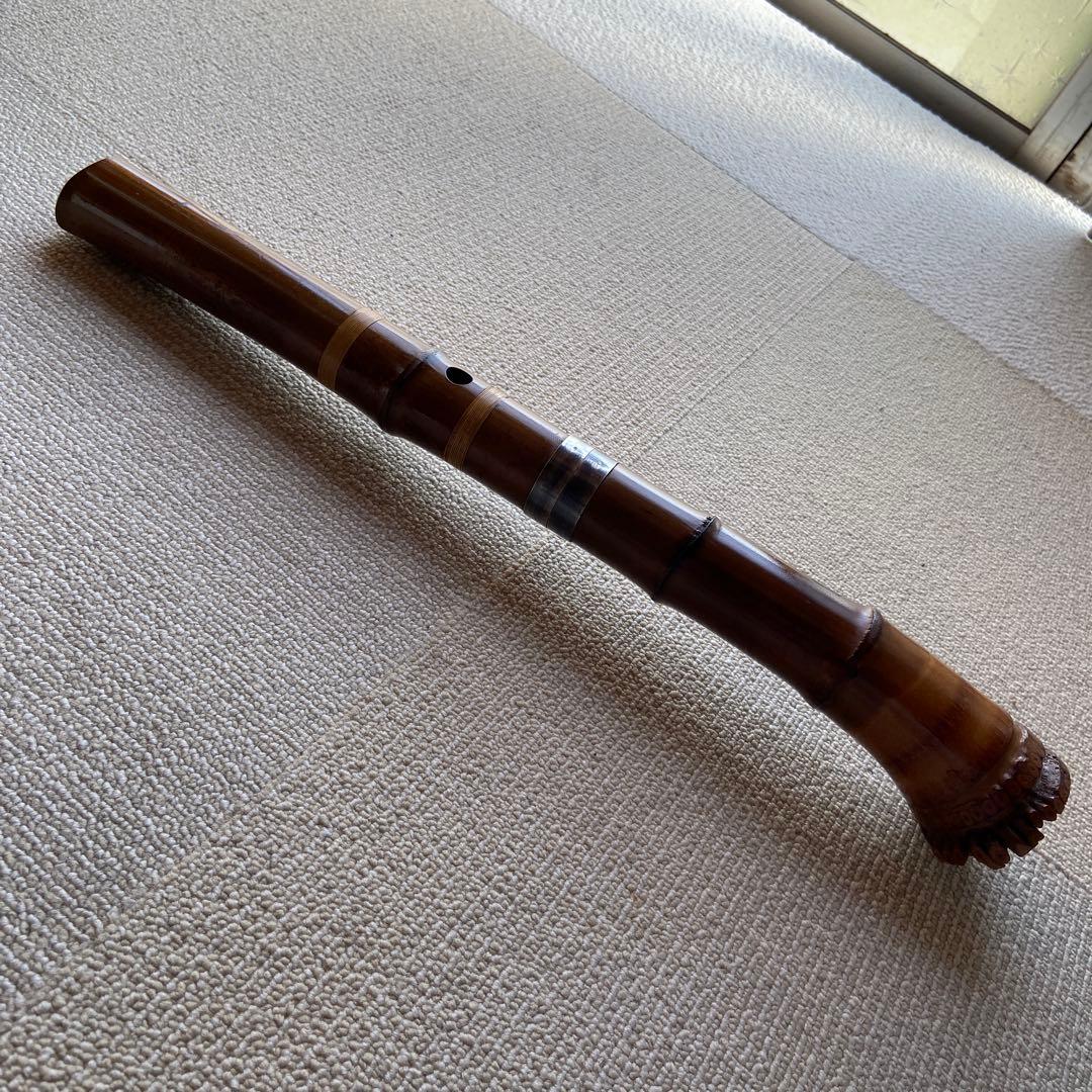 173 尺八　一尺五寸管　銘竹風ニ印
