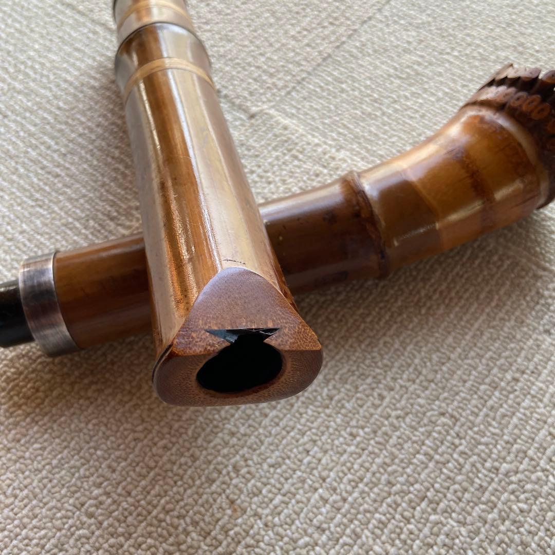 173 尺八　一尺五寸管　銘竹風ニ印