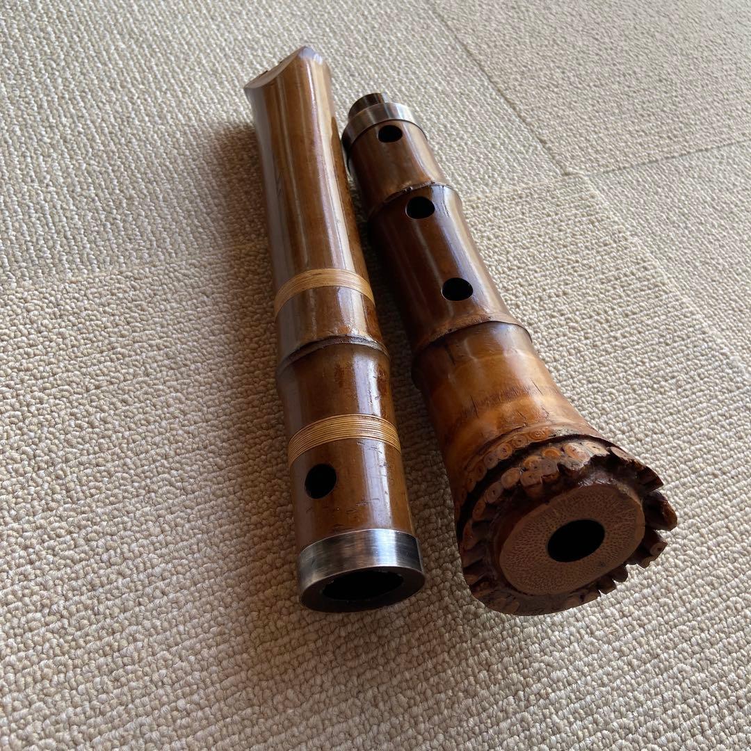 173 尺八　一尺五寸管　銘竹風ニ印