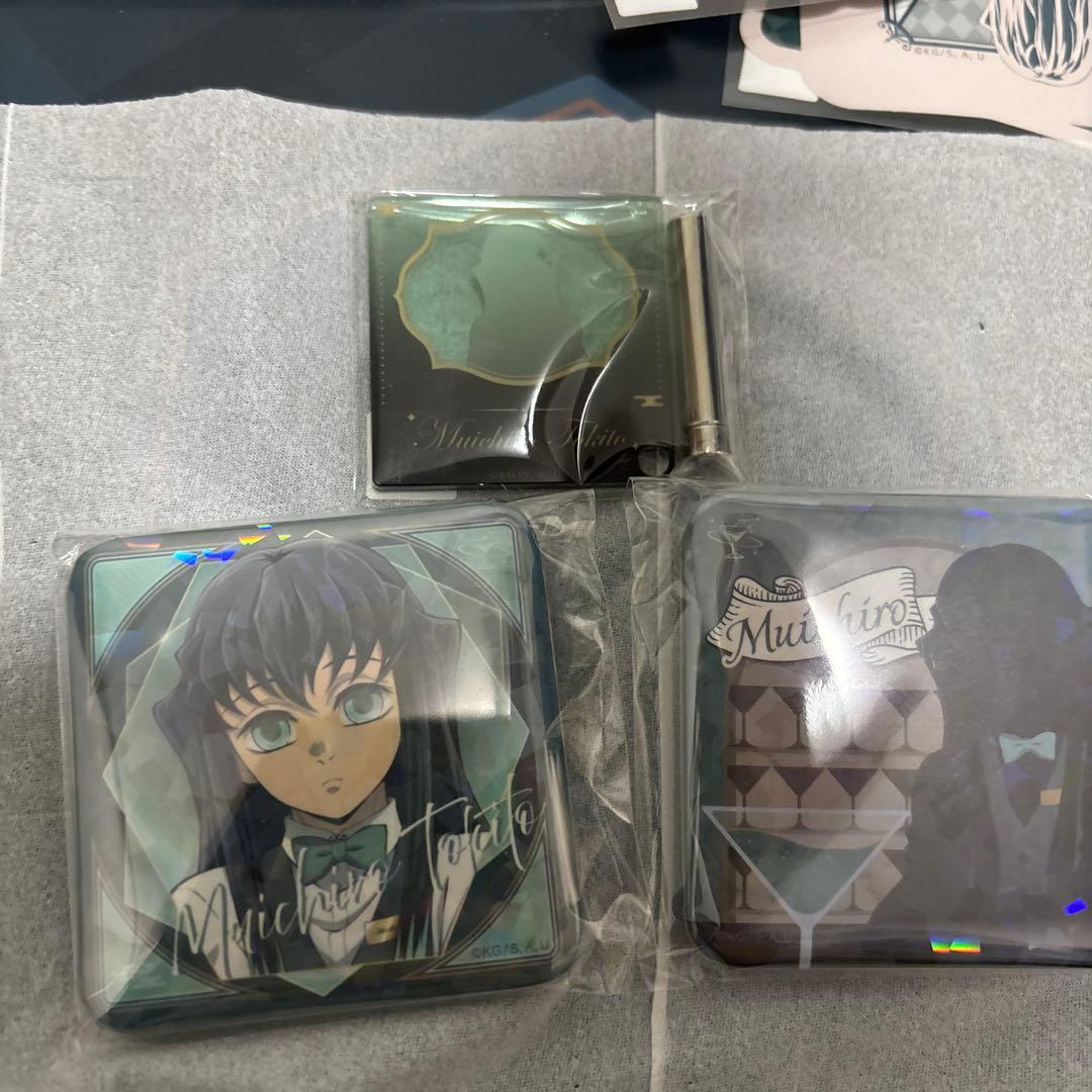 【新品未開封】 鬼滅の刃　時透無一郎　缶バッジ　とパネルモクテルバー 3点セット