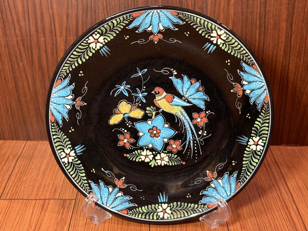 【未使用】ロイヤルデルフト 鳥と花図 飾り皿 壁掛け  Delft