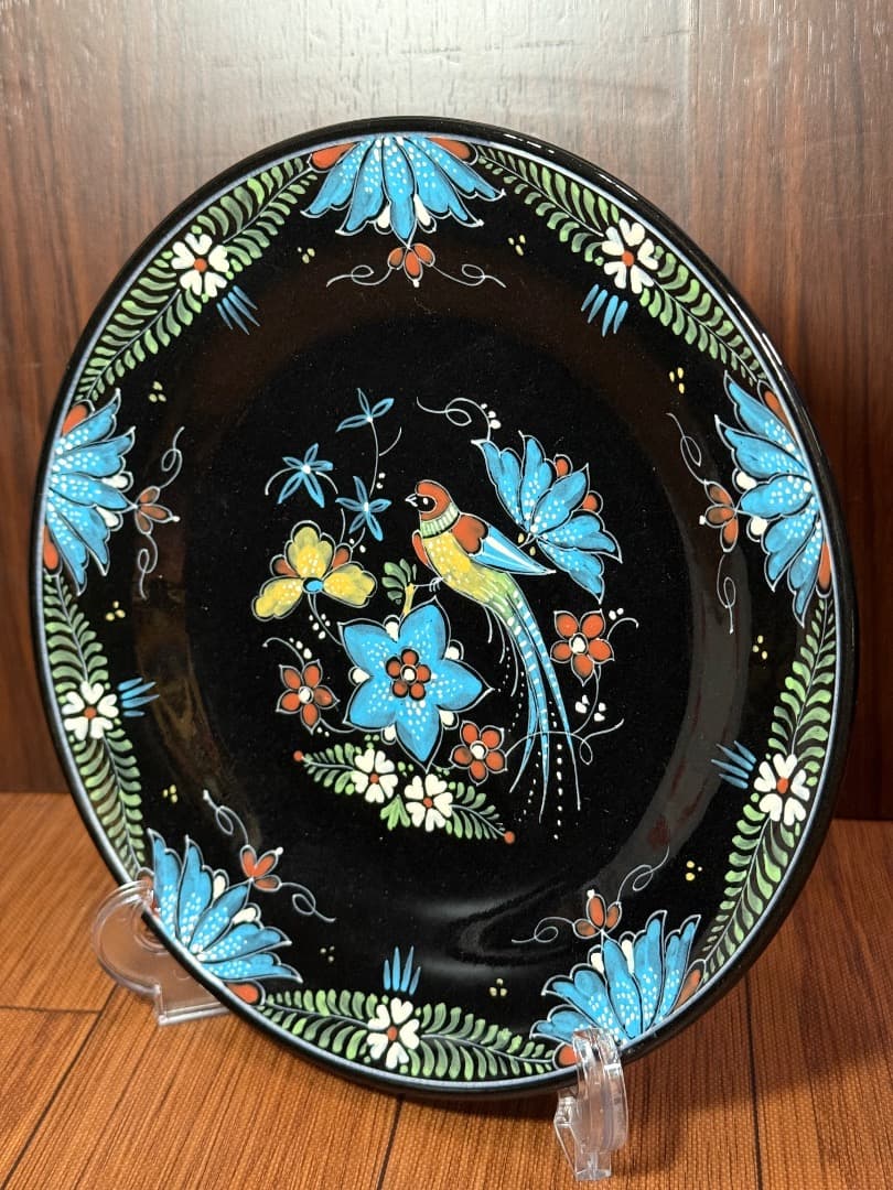 【未使用】ロイヤルデルフト 鳥と花図 飾り皿 壁掛け  Delft