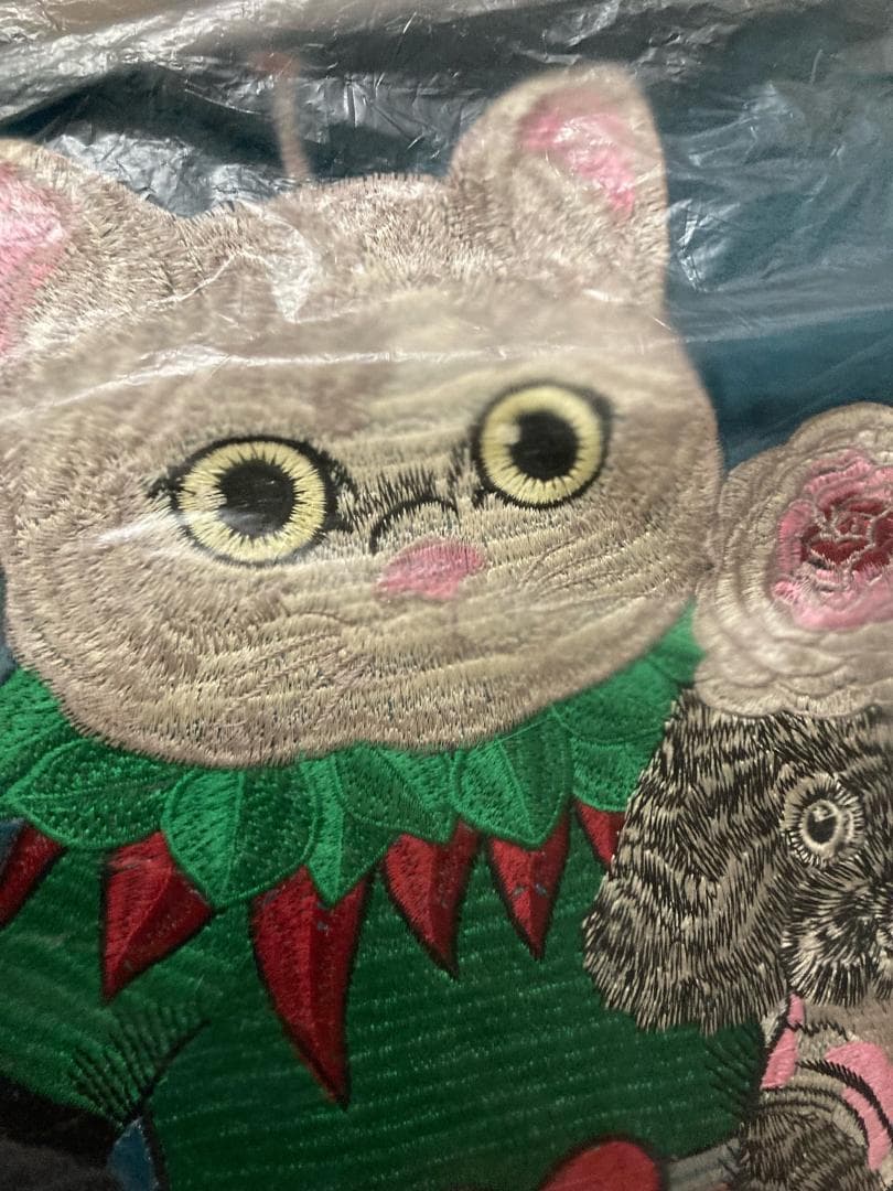 台湾 ヒグチユウコ展 限定 豪華特大刺繍 ギュスターヴくん クッション 樋口裕子