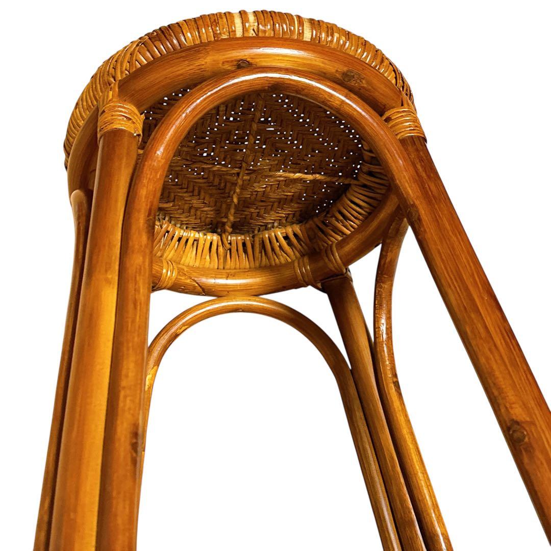 ラタン スツール 籐椅子 高さ60cm カウンターチェア