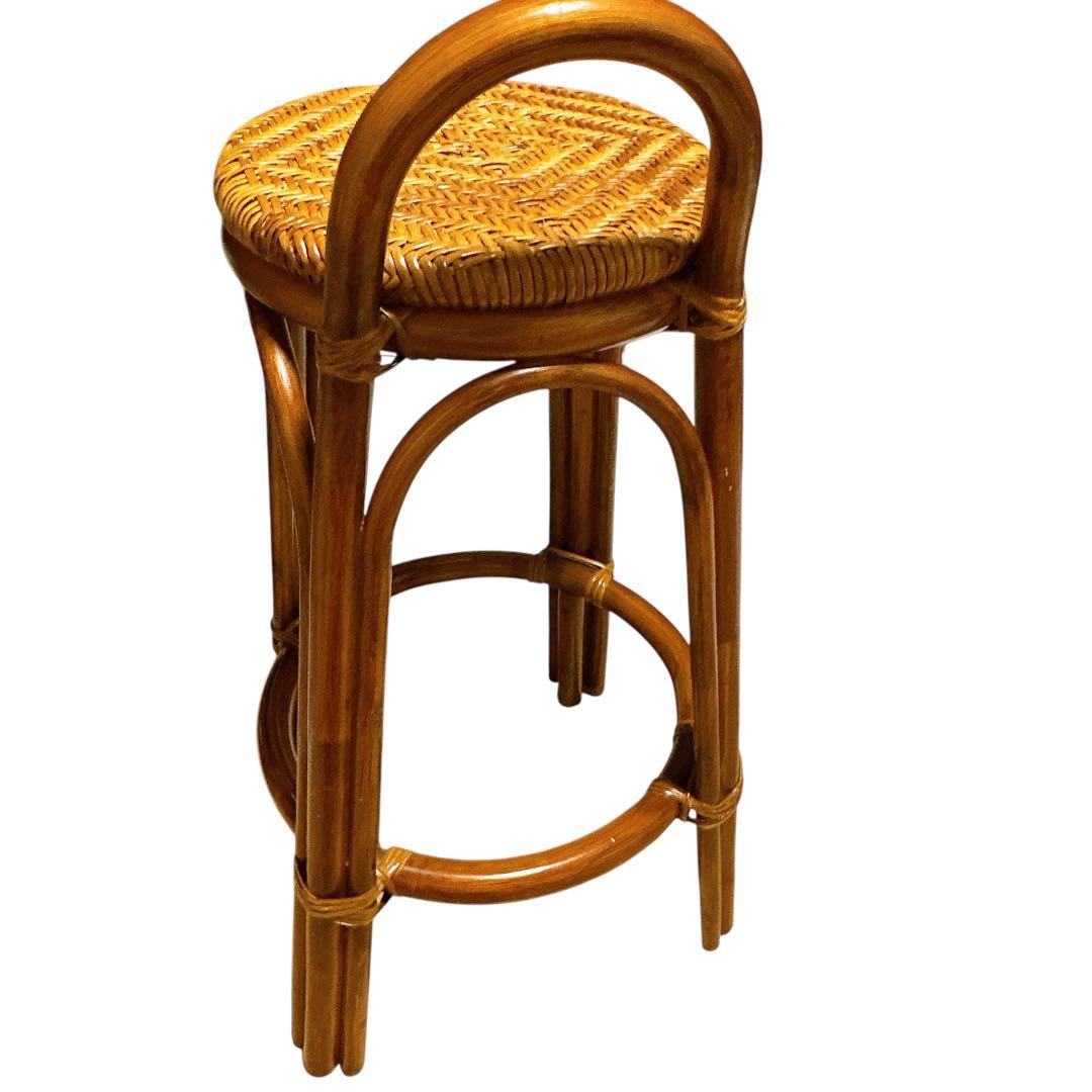 ラタン スツール 籐椅子 高さ60cm カウンターチェア