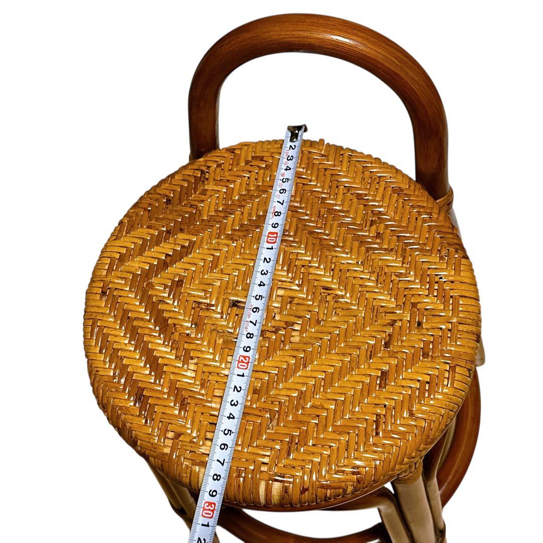 ラタン スツール 籐椅子 高さ60cm カウンターチェア