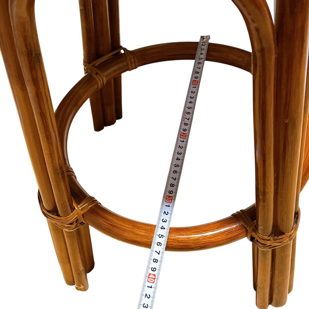 ラタン スツール 籐椅子 高さ60cm カウンターチェア