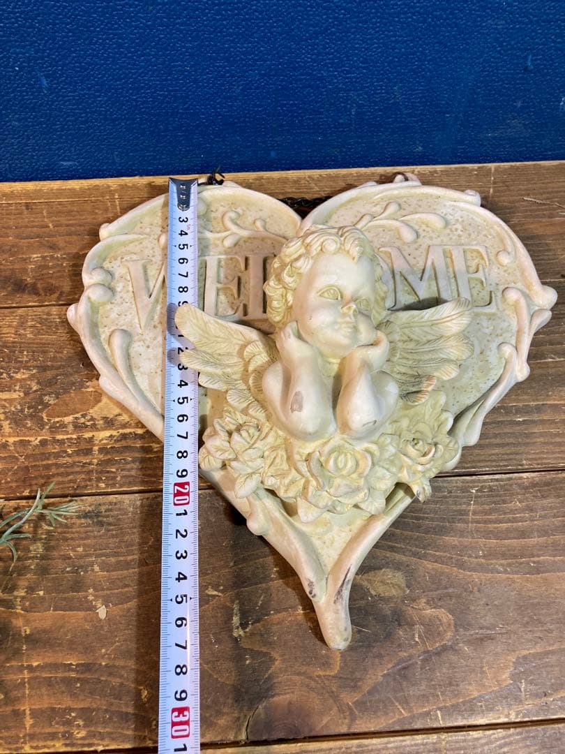 A 天使　エンジェル　壁掛けインテリア　ロココ調　ウェルカムボード　アンティーク