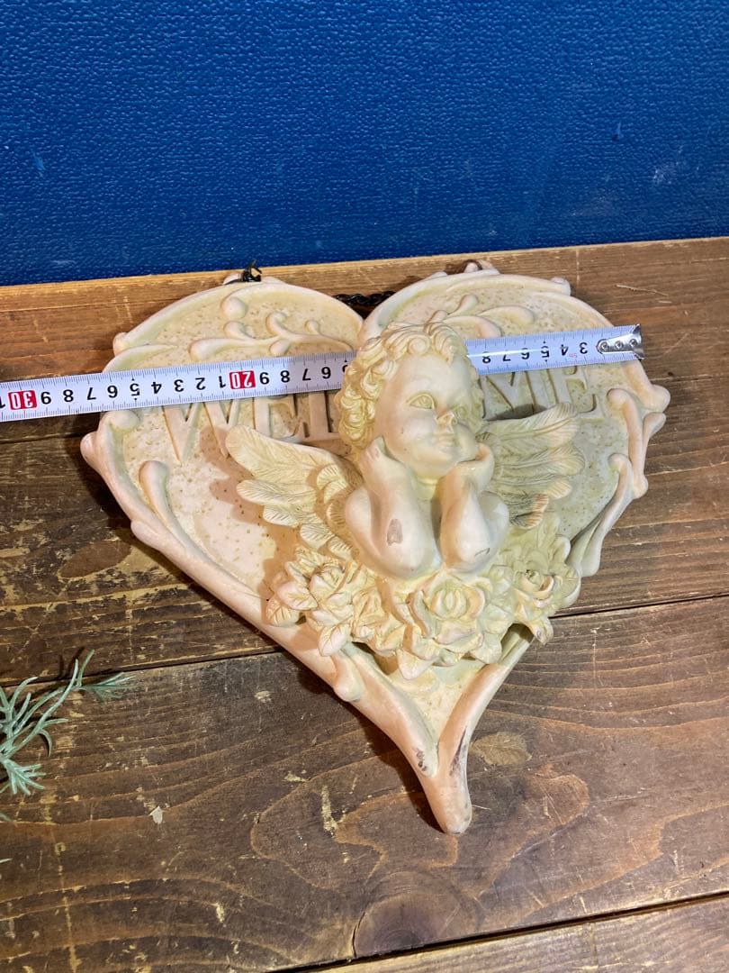 A 天使　エンジェル　壁掛けインテリア　ロココ調　ウェルカムボード　アンティーク