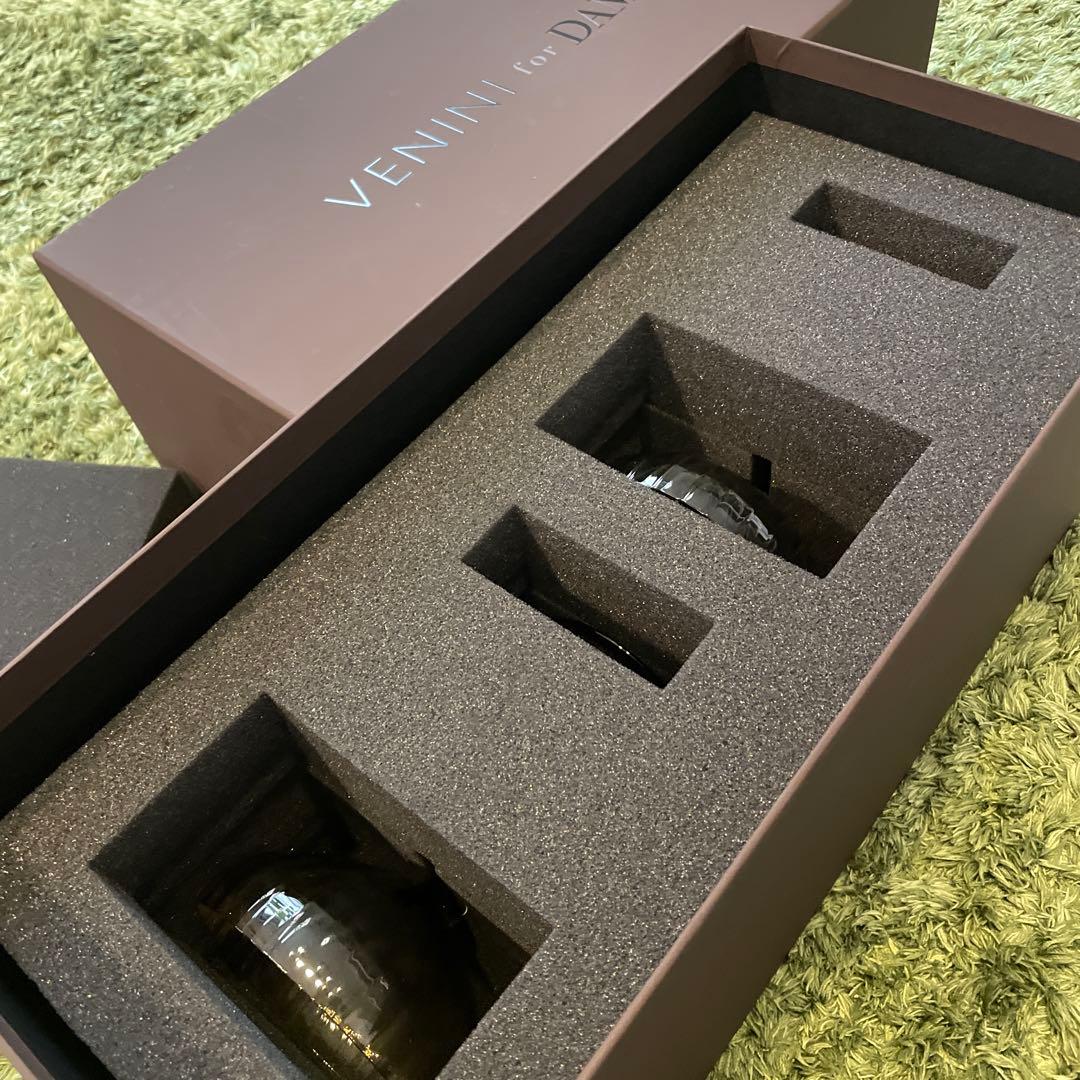 「VENINI FOR DAMIANI」 シャンパングラス　ボリチーネ２客